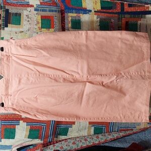 Pink high waist long pencil skirt vintage (InvW189)